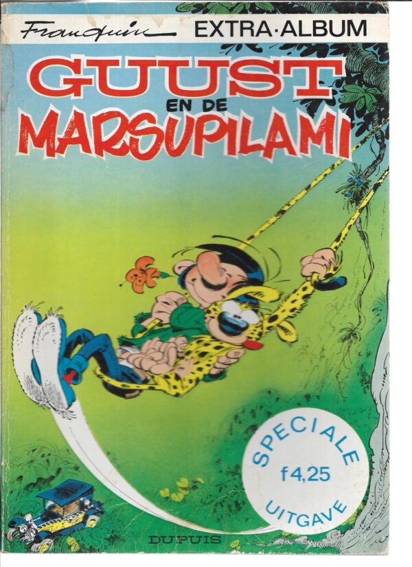 Guust en marsupilami 1978 1e druk extra album goede staat kaft gebruikers sporen a Guust en de marsupilami