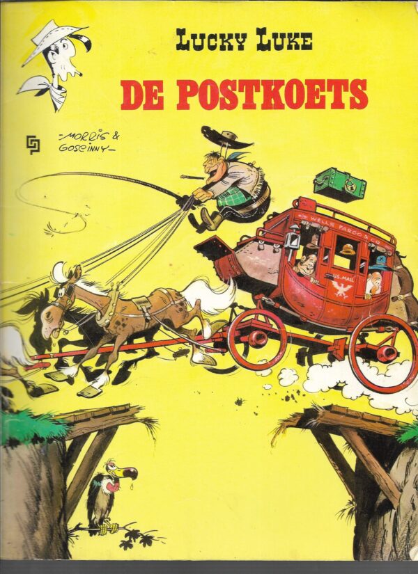 LUCKY LUKE.....de postkoets 1971 bijna nieuwstaat a Lucky luke...Dargaud presenteerd nr 1 De postkoets