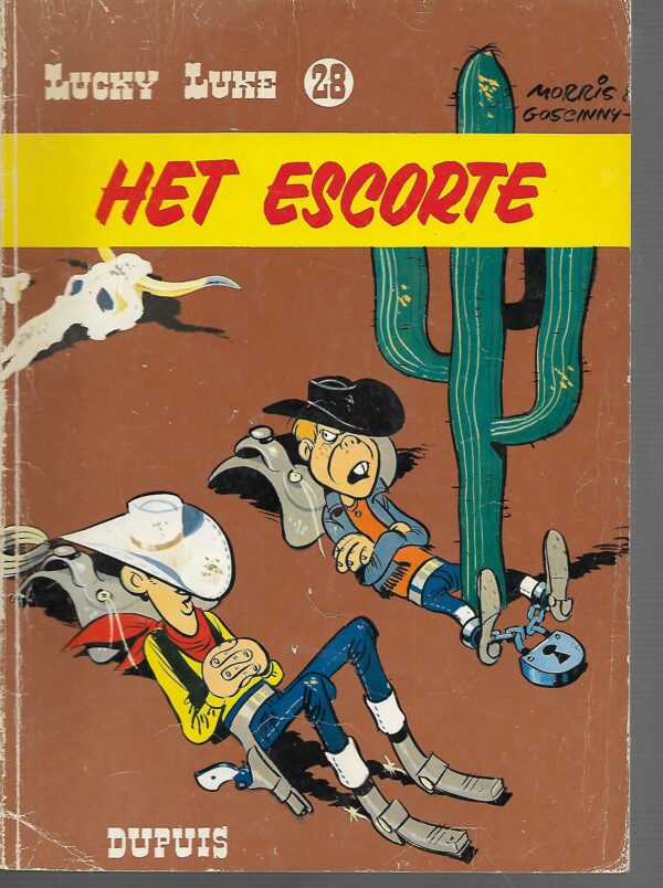 Lucky luke nr 28 Het escorte Goede staat iets gebruikers sporen a Lucky luke... Dupuis nr 28 Het Escorte