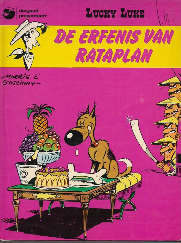 dargaud presenteert , Lucky luke nr 11 De erfenis van rataplan bijna nieuwstaat 1e druk 1973 a Lucky luke...Dargaud presenteerd nr 11 De erfenis van rataplan