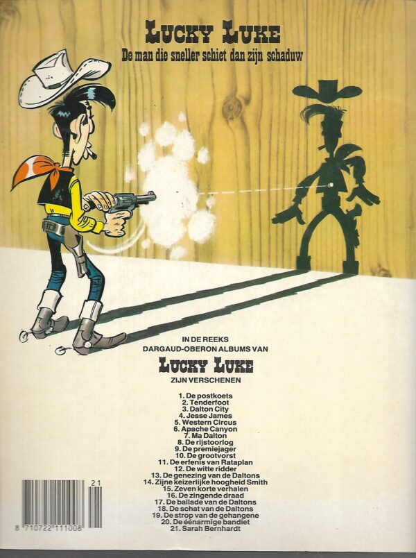 Lucky luke...Dargaud presenteerd  nr  21 Sarah Bernhardt