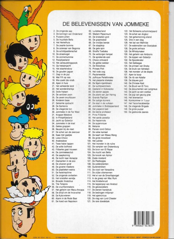 Jommeke  nr 52  De zingende oorbellen